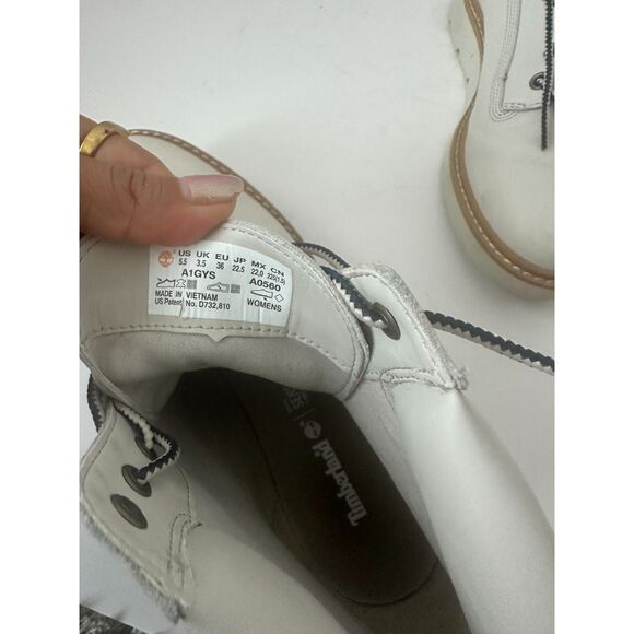 Timberland Leather Lace-Up Boots Size 5.5 - Picture 6 of 6